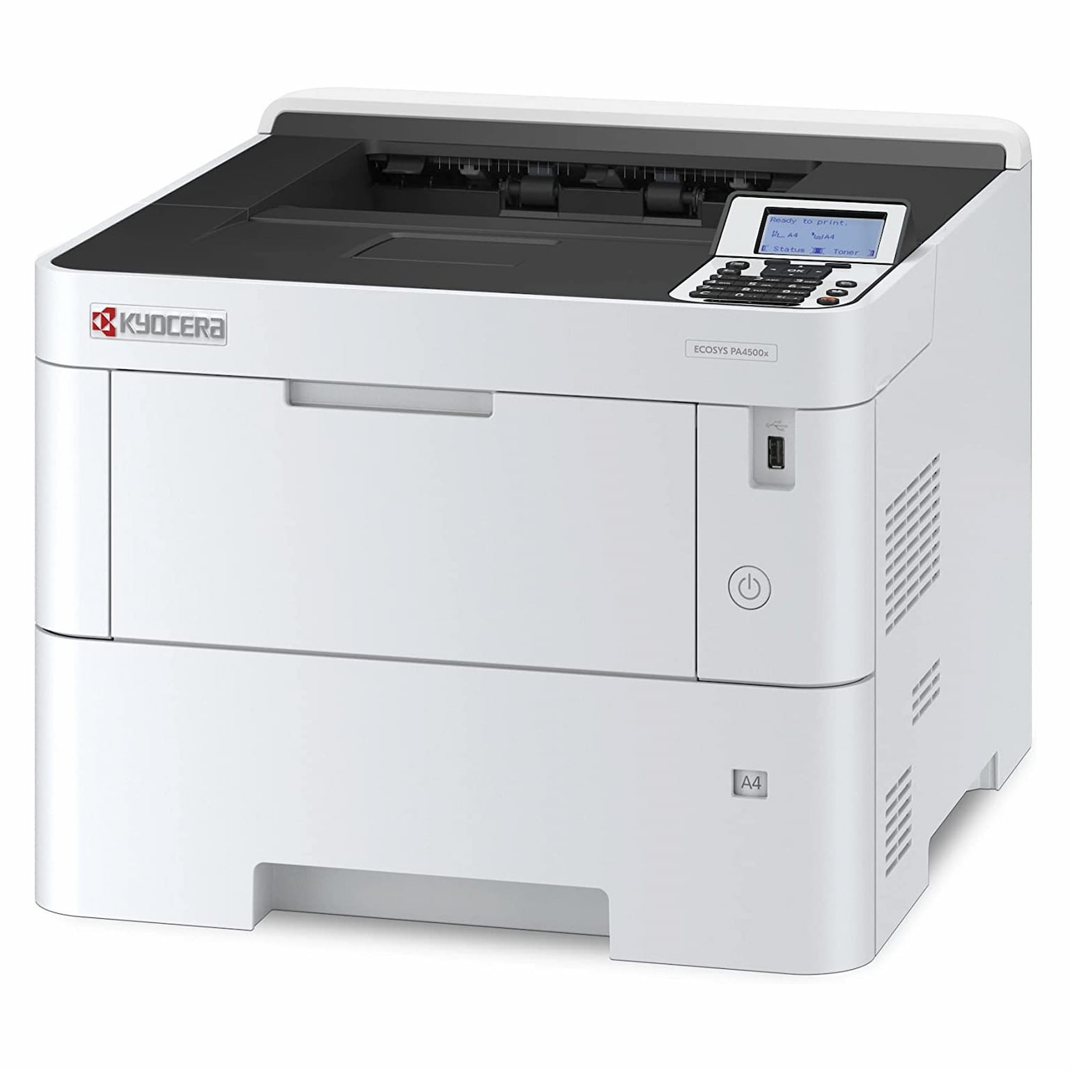 Принтер лазерный Kyocera Ecosys PA4500x (110C0Y3NL0), A4, ч/б, печ. до 45 стр/мин., 1200 x 1200 dpi, USB, RJ-45, Air Print, Mopria