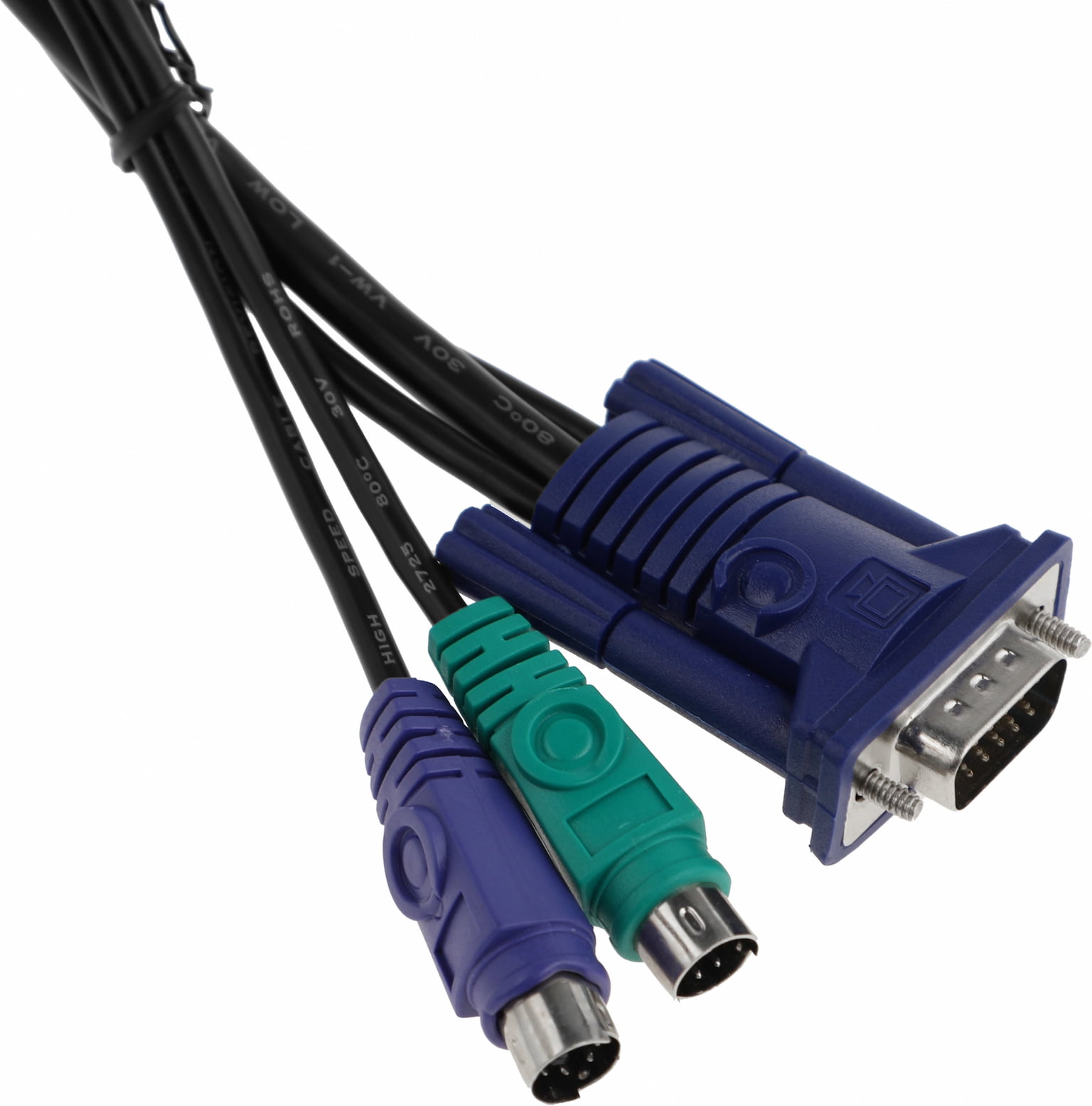 Кабель D-Link DKVM-CB/B1AКабель KVM длиной 1,8 м с разъемами VGA и PS/2