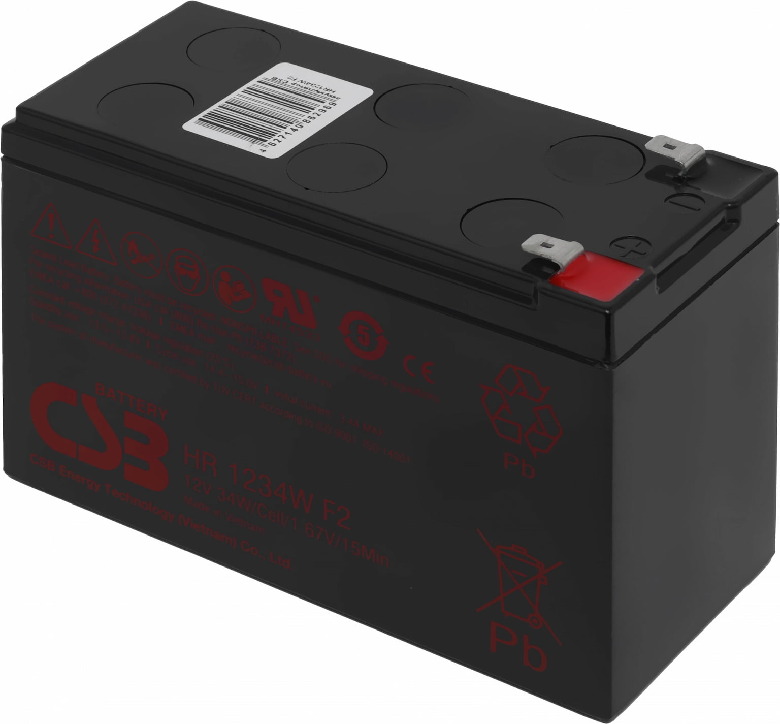 Батарея для ИБП Delta HRL 12-7.2Х (12V 7.2Ah)