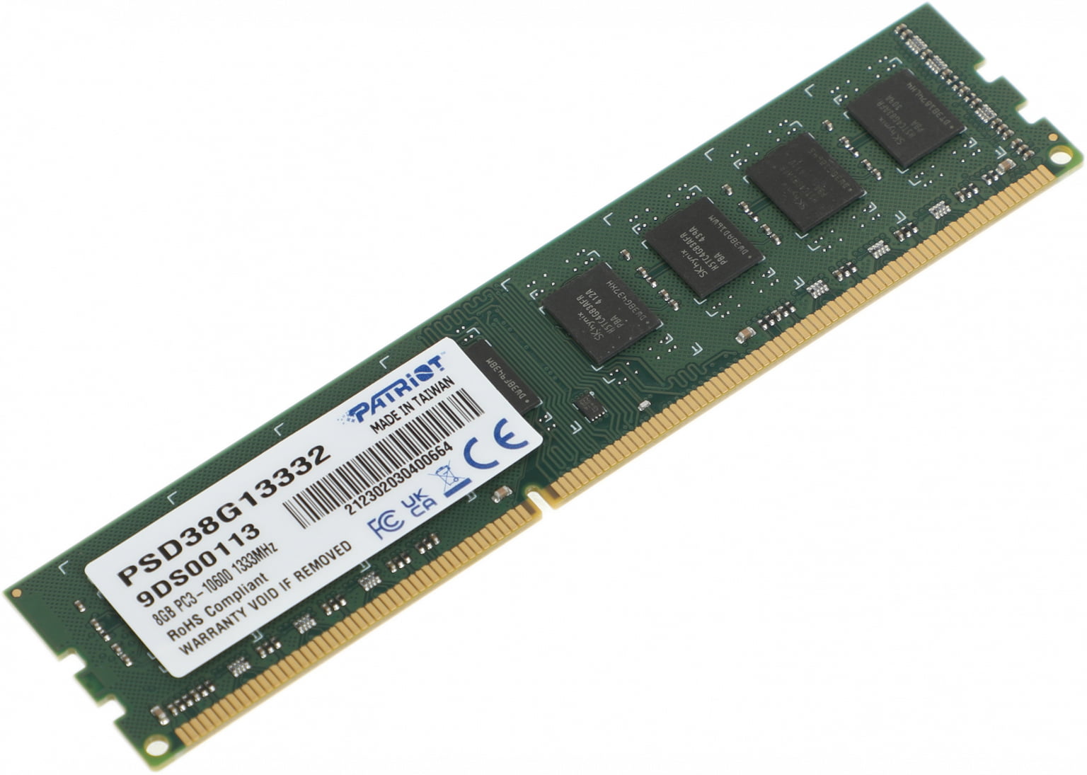 Оперативная память Patriot, DDR3, 8GB, (1x8 GB,), 1333 MHz, CL9, DIMM