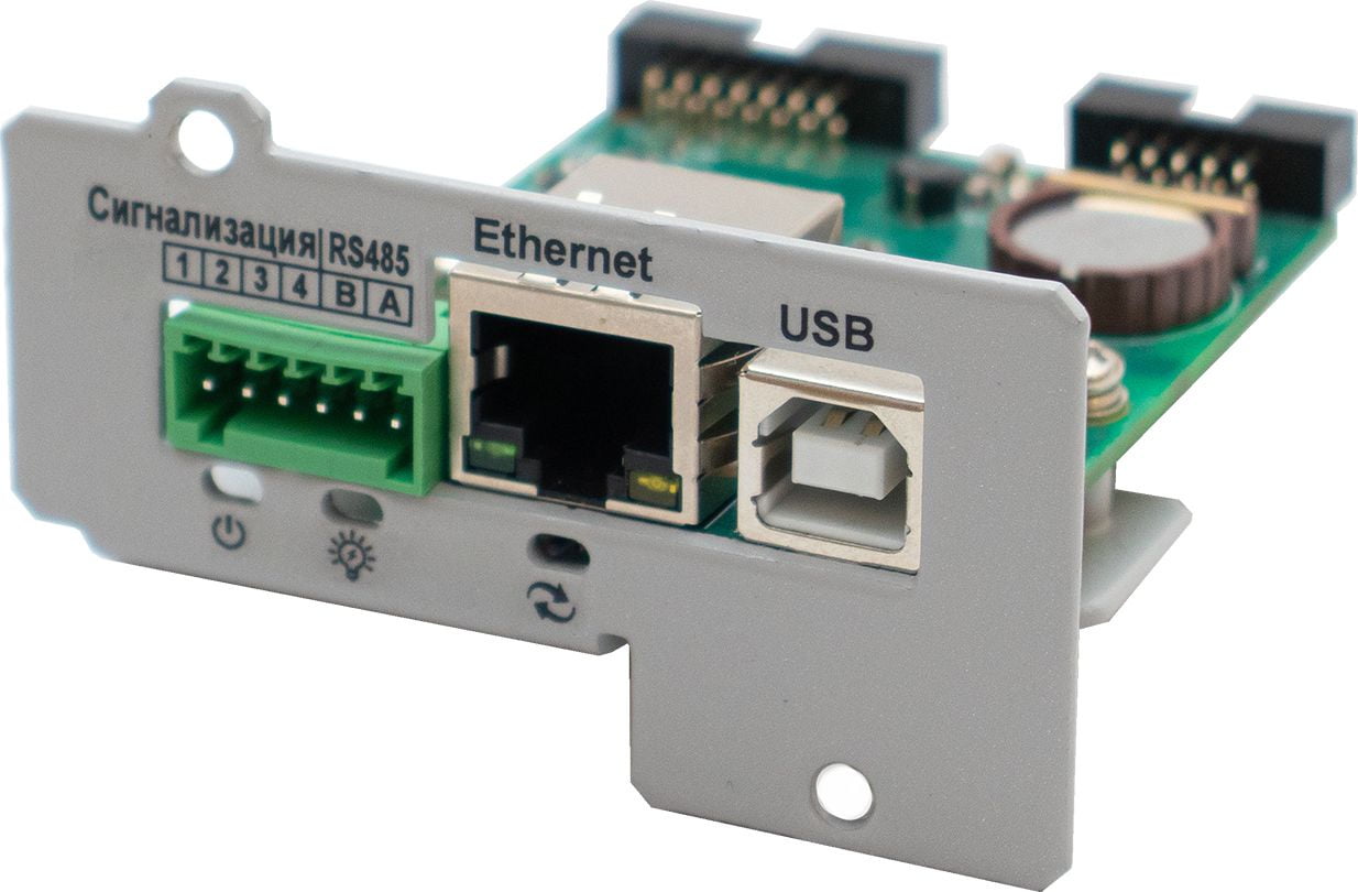 Плата расширения ШТИЛЬ: Ethernet, USB,конт 3 шт,SNMP/Modbus TCP/HTTP/SMTP/NTP/протокол Штиль, Е- mail/Trap-сообщ