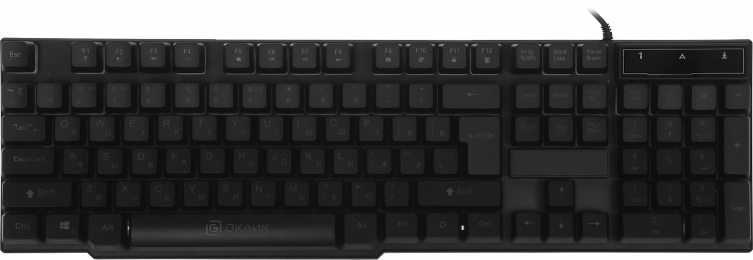 Клавиатура проводная Oklick 780G SLAYER, USB, черный