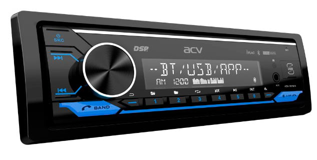 Автомагнитола ACV ADX-907BM, 1 DIN, Bluetooth, USB Type-A, AUX, пульт ДУ