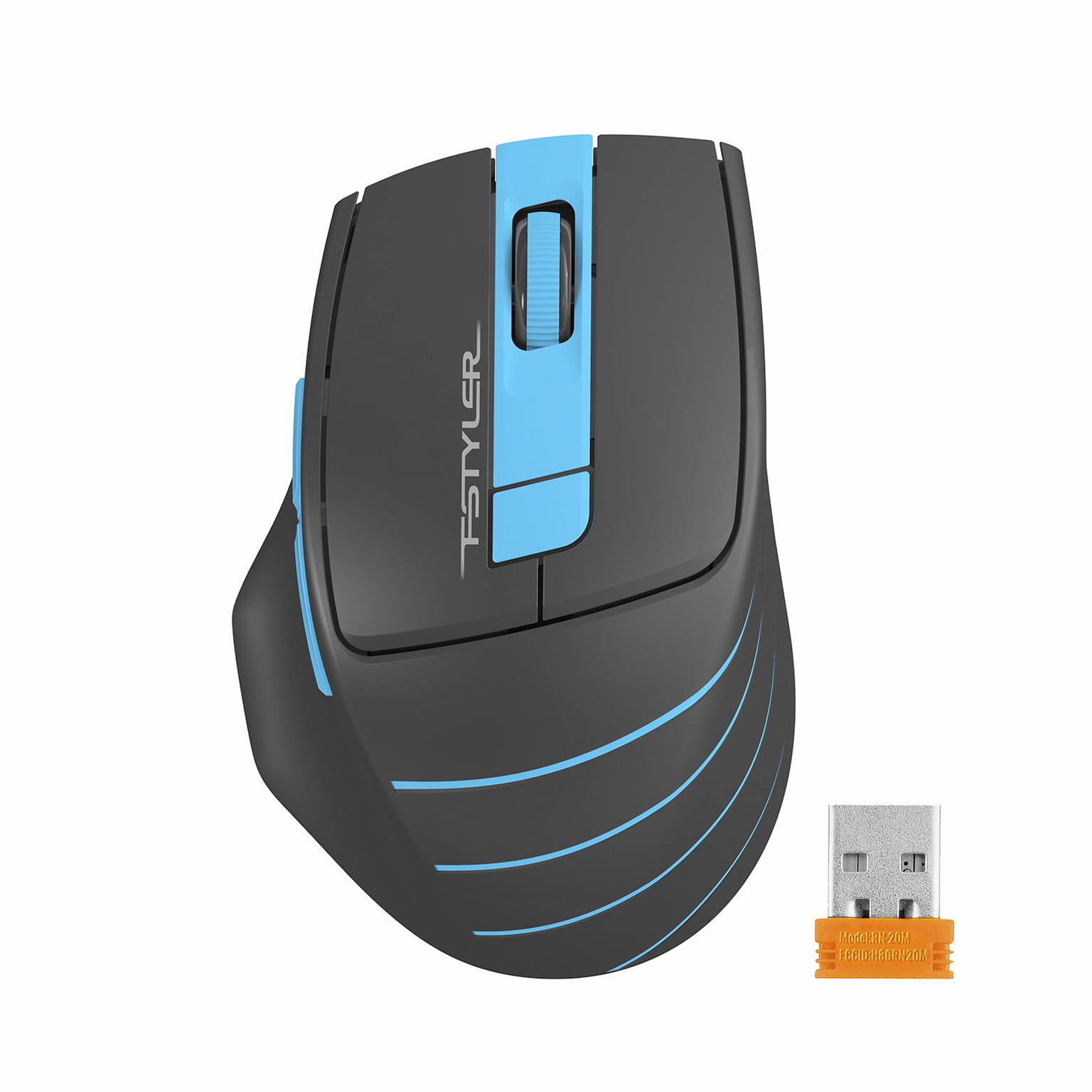 Мышь беспроводная A4Tech Fstyler FG30 серый/синий, 2000 dpi, радиоканал, USB, кнопки - 5
