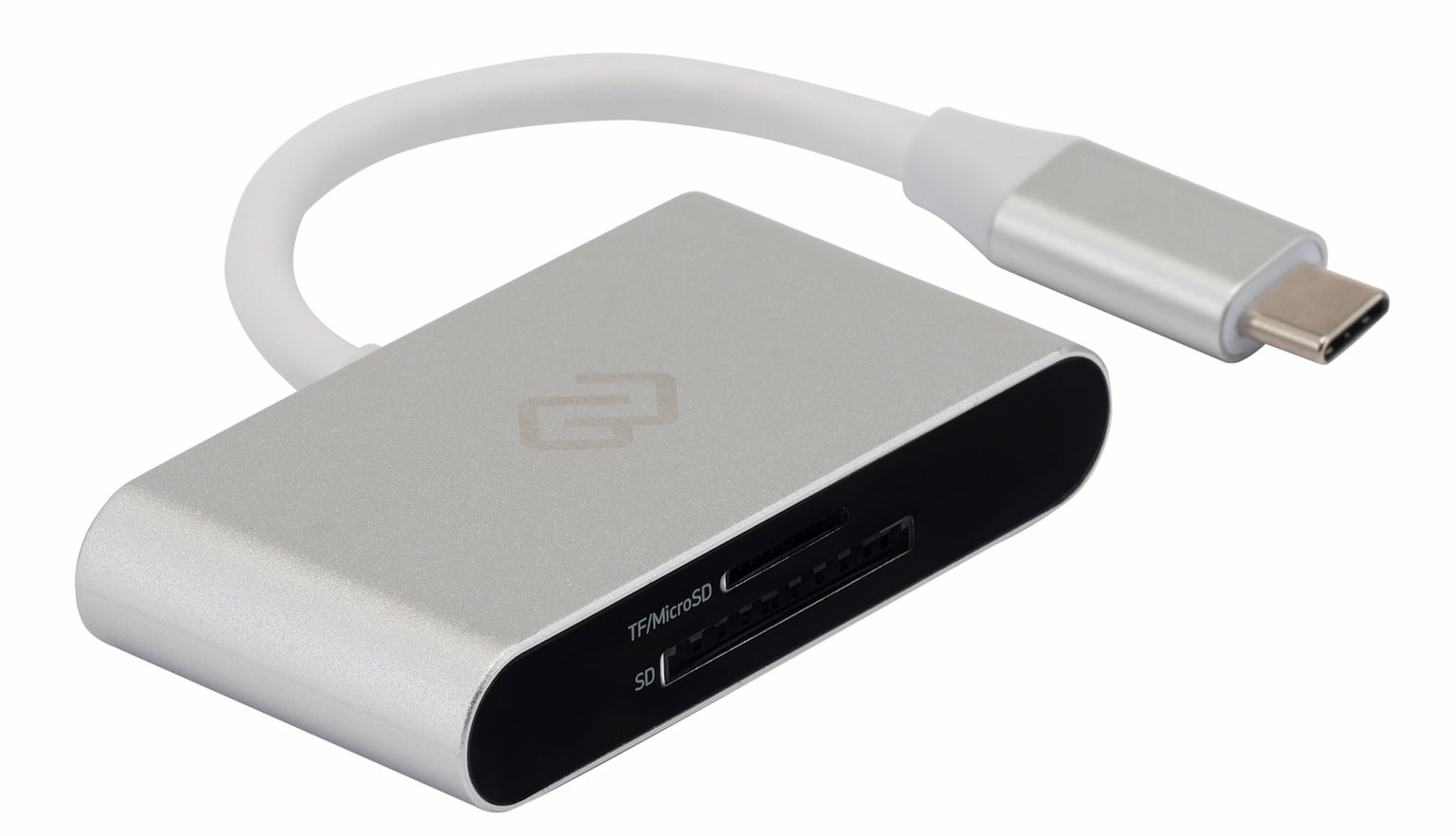 Кард-ридер Digma CR-С2501-S/серебристый/SD/TF/micro-SD/USB Type-C/алюминий