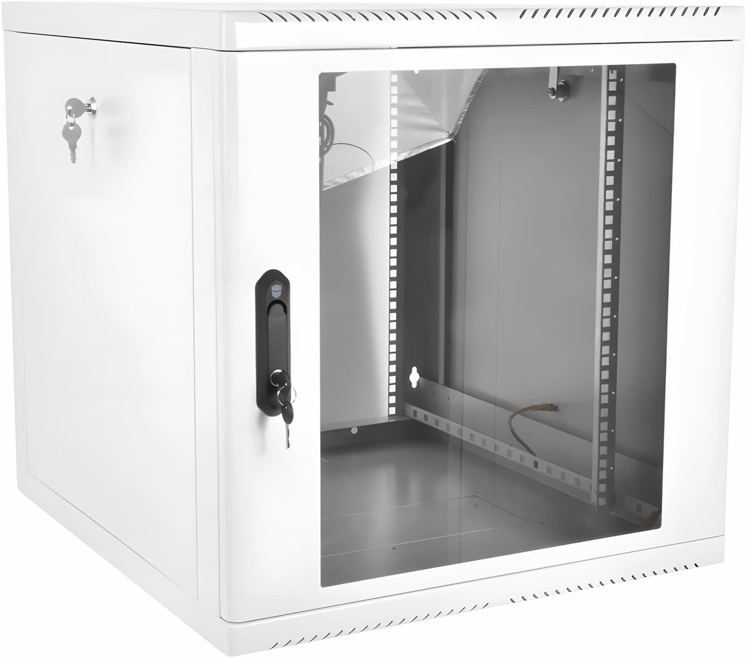 Шкаф настенный ЦМО ШРН-М-12.500 12U 600x520мм пер.дв.стекл съемные бок.пан. 50кг серый