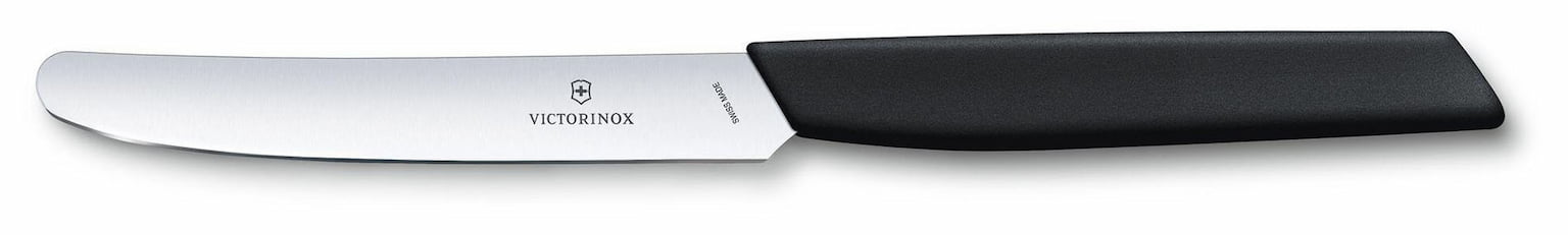 Нож кухонный Victorinox Swiss Modern (6.9003.11) стальной столовый лезв. 110 мм прямая заточка черный