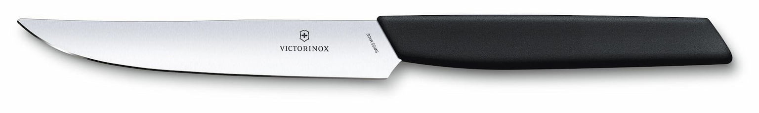 Нож кухонный Victorinox Swiss Modern (6.9003.12) стальной для стейка лезв.120мм прямая заточка черный