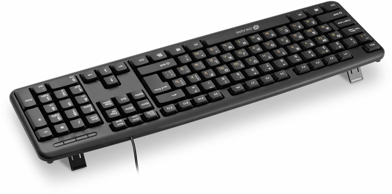 Клавиатура проводная Oklick 130M, USB, черный
