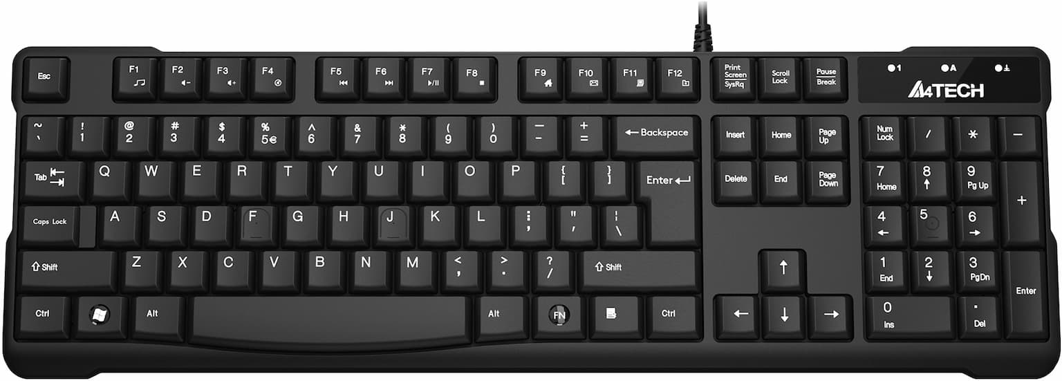 Клавиатура A4Tech KR-750 проводная, USB Type-A, чёрный