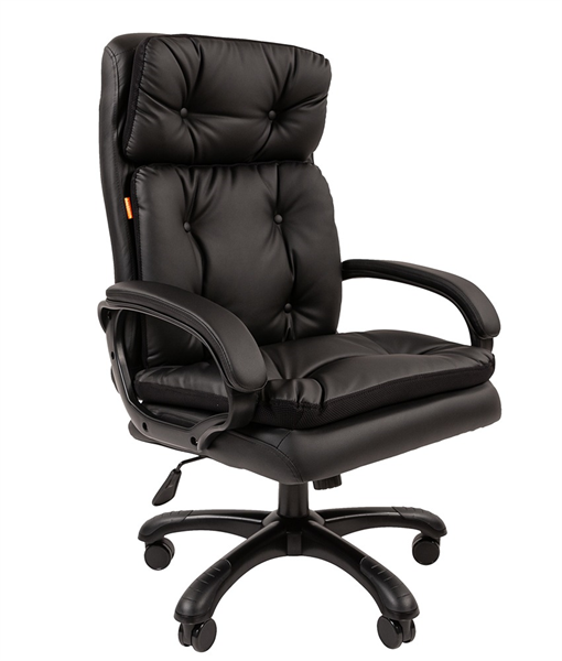 Кресло Chairman 442 черный, экокожа, 120 кг