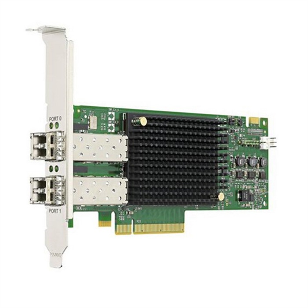 Адаптер главной шины Broadcom Emulex LPe31002-AP Gen 6 (16GFC), 2-port, 16Gb/s, PCIe Gen3 x8, LC MMF 100m, трансивер установлен, Upgradable to 32GFC