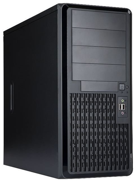 Компьютерный корпус Midi Tower InWin PE689 Black USB 3.0*2+A(HD)+fron fan 120мм*1+rear fan 120мм*1+ 2*2SATA+1*1SATA+Intrusion Switch/holes for SL20” ATX RACKMOUNT*(без блока питания)