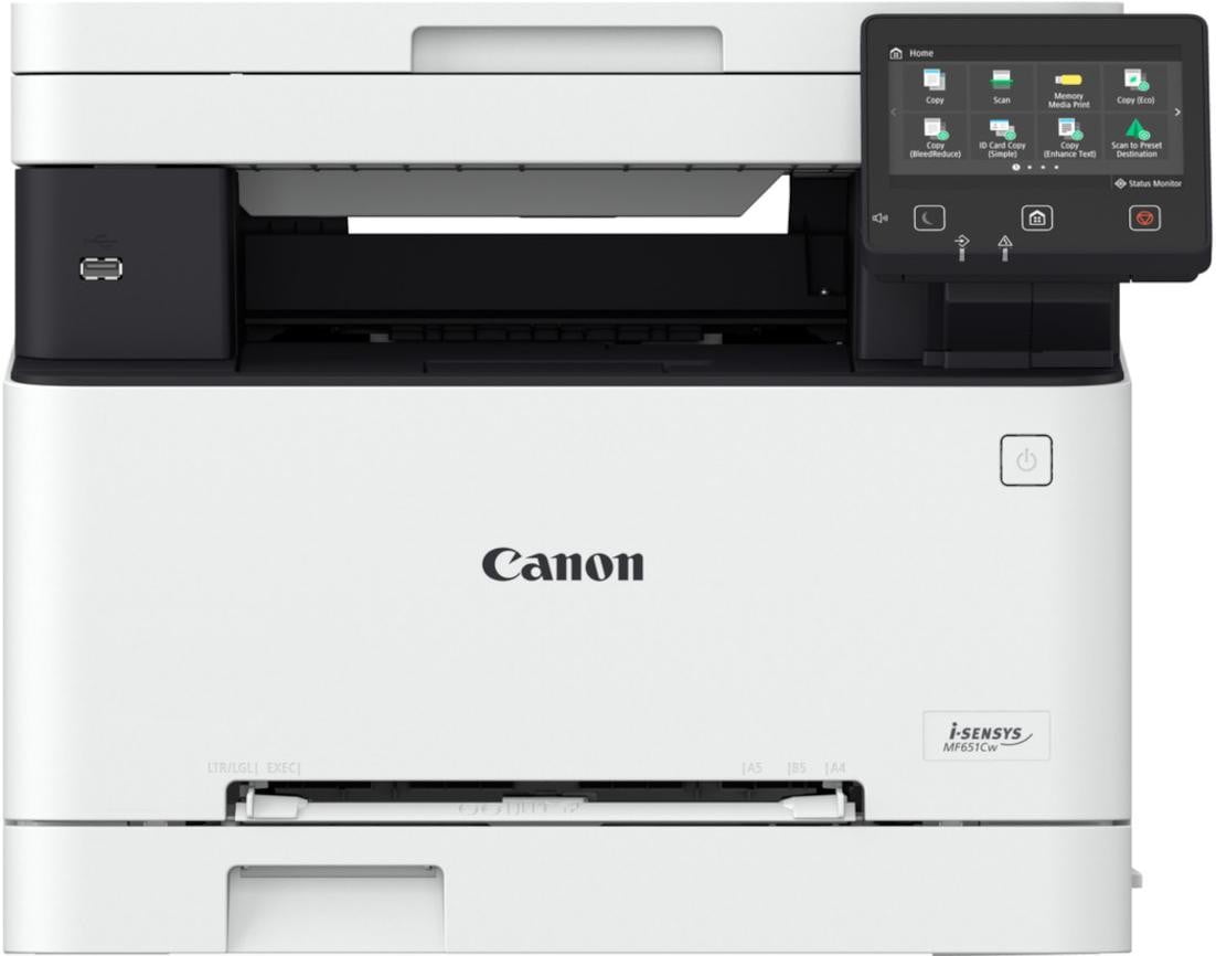 МФУ лазерное Canon i-Sensys MF651Cw, А4, цветное, печ. 18 стр/мин., скан. до 27 стр/мин (ч/б) 14 стр/мин (цвет), 1200 x 1200 dpi (принтер) 600x600dpi (сканер), USB 2.0, RJ-45, Wi-Fi, Air Print, Mopria