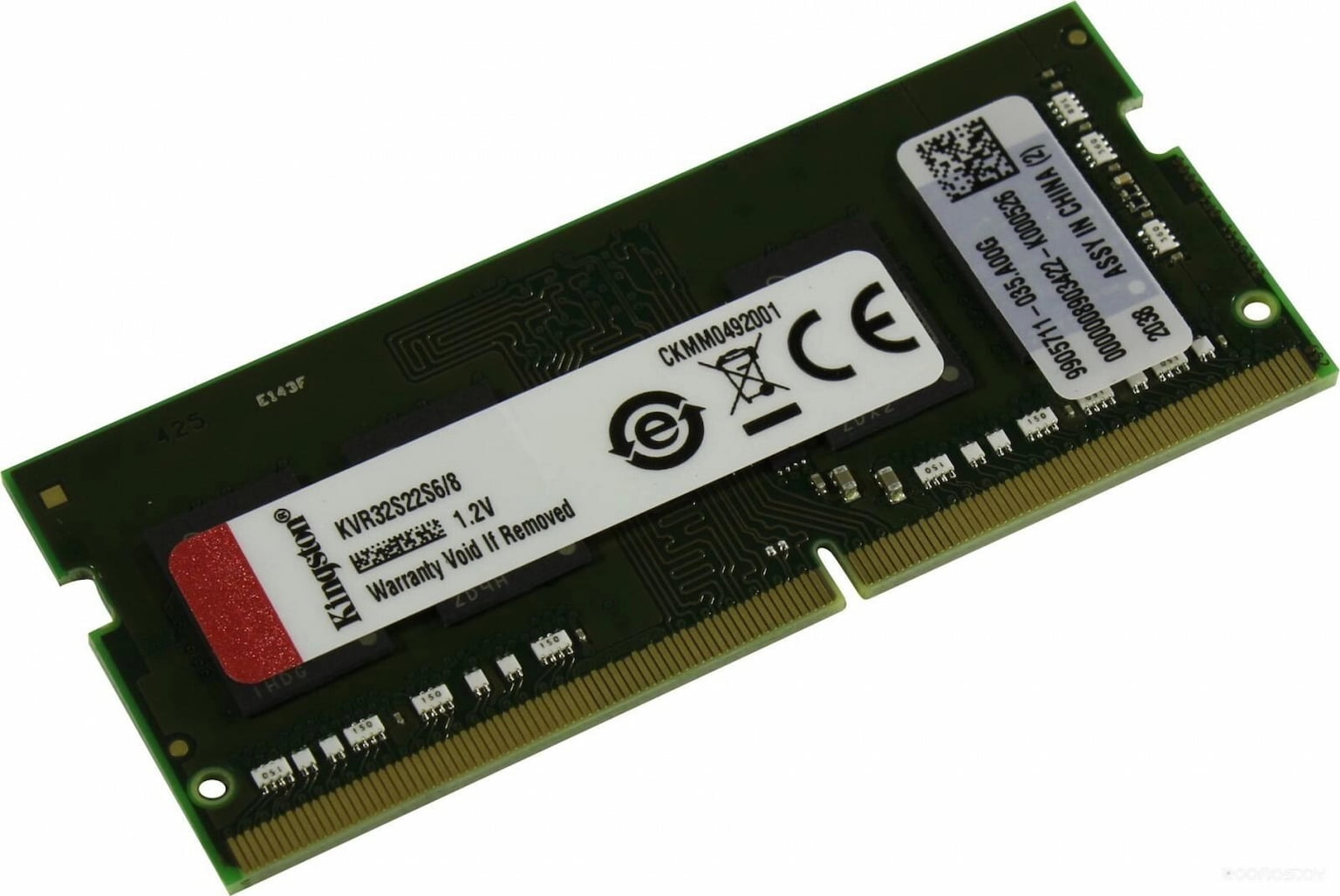 Оперативная память Kingston ValueRAM, DDR4, 8GB (1x8GB), 3200MHz, CL22, SO-DIMM