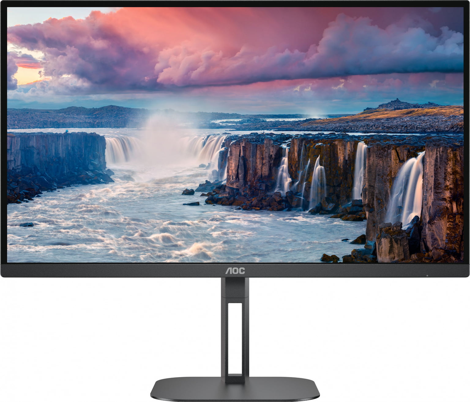 Монитор 27" AOC Q27V5N, VA 2560x1440, 75 Гц, 4 мс, 16:9, 300 кд/м², 2xHDMI, 1xDP, 2x3 Вт, черный