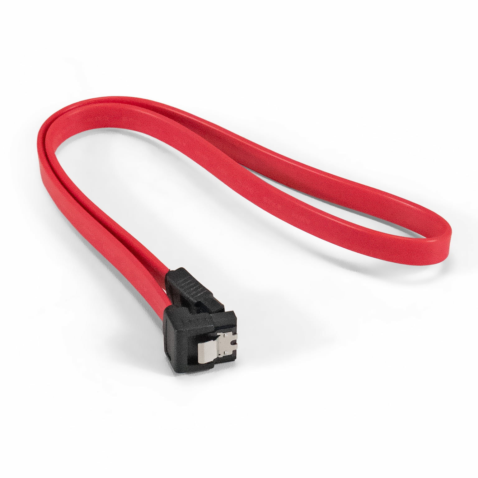 Кабель SATA ExeGate EX-CC-SATADATA90-0.5L (7pin/7pin, угловой разъем, металлические защелки, 0,5м)