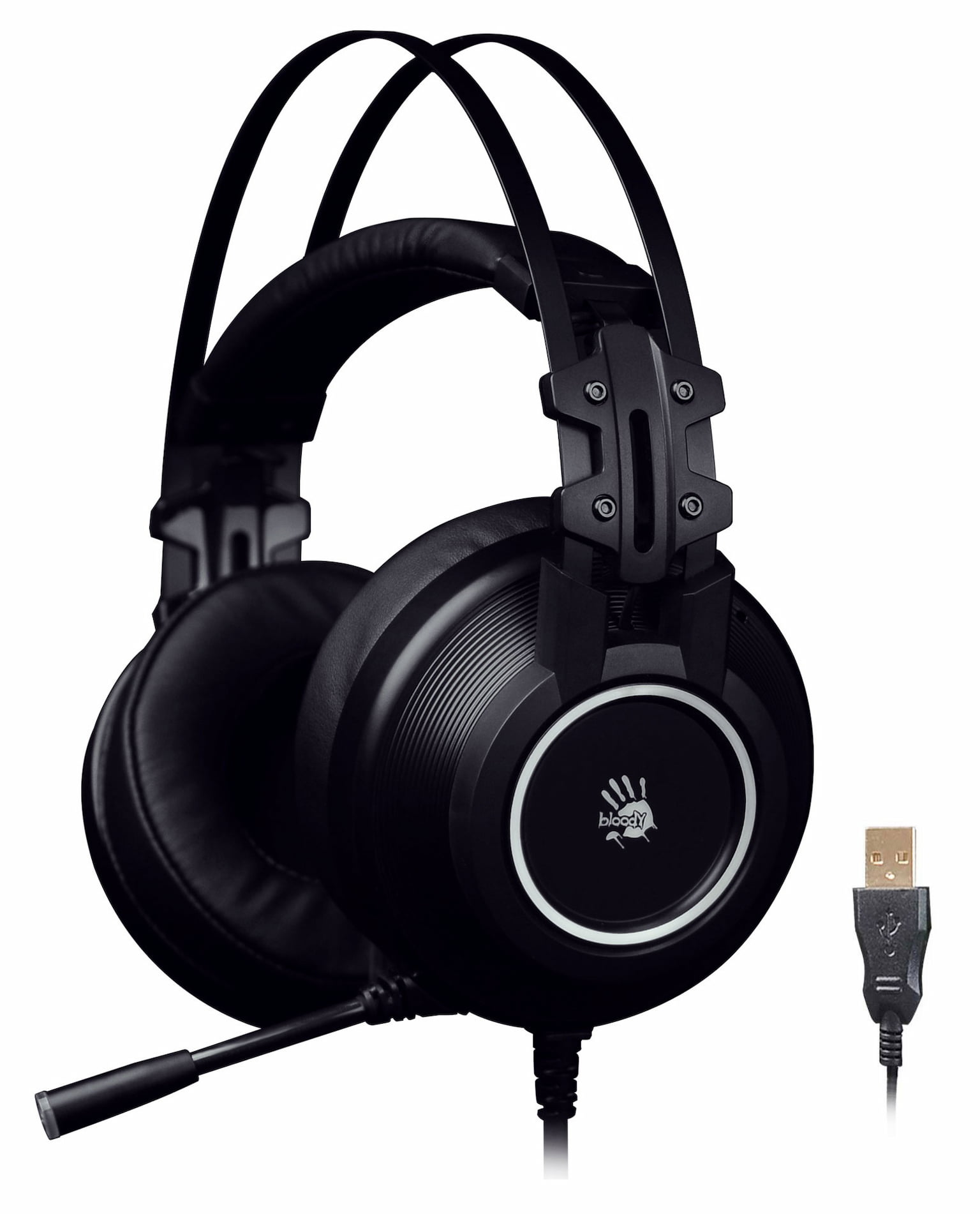 Гарнитура Bloody G528C чёрный, проводная, подсветка