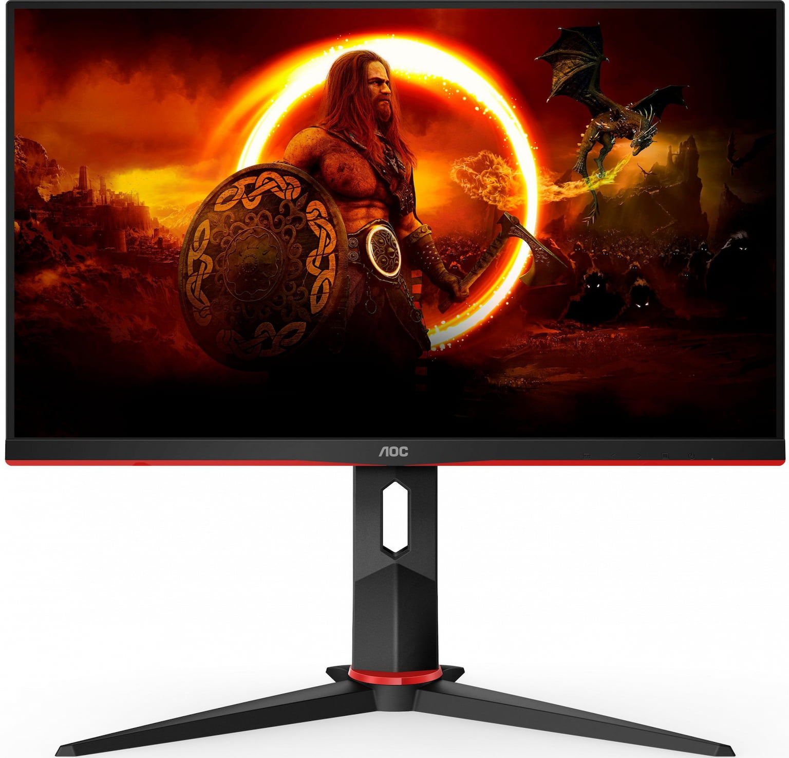 Монитор 23.8" AOC Q24G2A/BK IPS 2560x1440, 165 Гц, 1 мс, 16:9, 350 кд/м2, 2xHDMI, 1xDP, черный