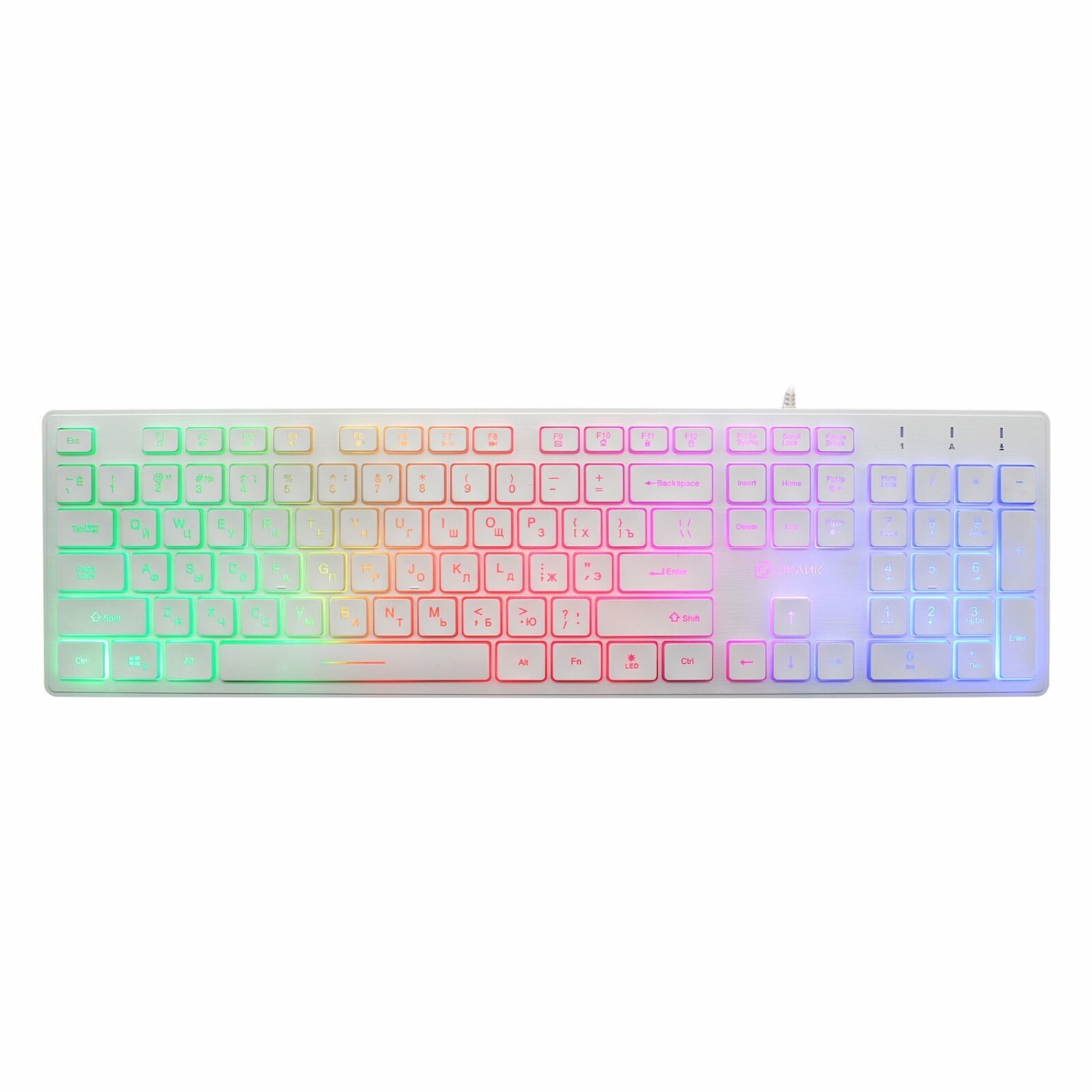 Клавиатура Oklick 550ML проводная, USB Type-A, белый