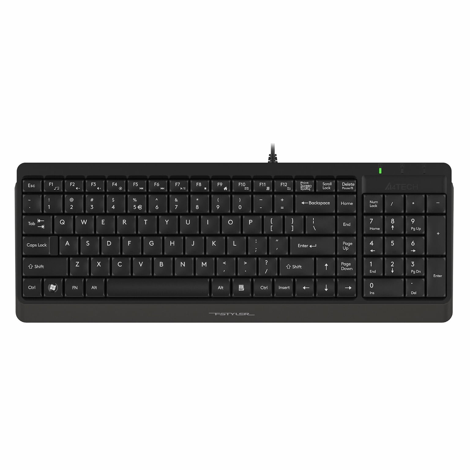Клавиатура проводная A4Tech Fstyler FK15, USB, черный