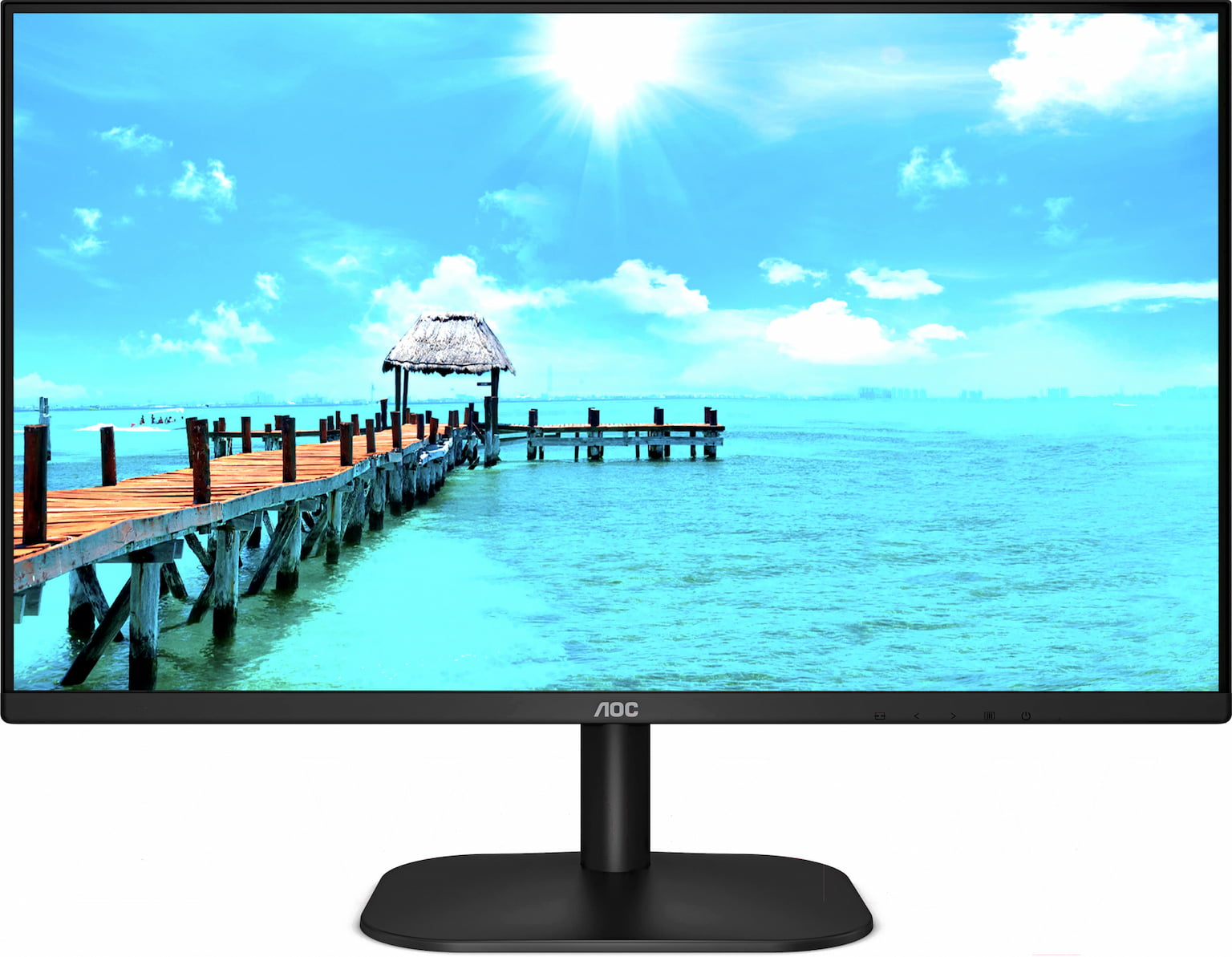 Монитор 27" AOC 27B2DM VA 1920x1080, 75 Гц, 4 мс, 16:9, 250 кд/м², HDMI, DVI-D, VGA, Flicker Free, Low Blue Light, черный