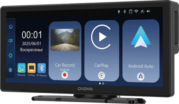 Автомобильный монитор Digma Smart Screen Mi1000 Dual 8.9" 600x1024