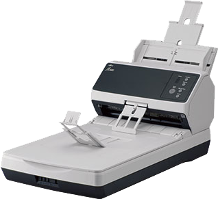 Сканер уровня рабочей группы Ricoh scanner fi-8250, 50 стр/мин, 100 изобр/мин, А4, двустороннее устройство АПД и планшетный блок, USB 3.2, светодиодная подсветка замена Fujitsu fi-7240