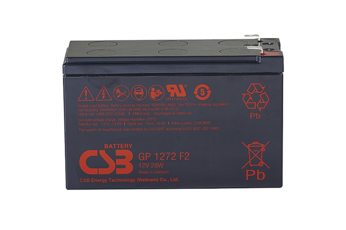 Батарея CSB GP 1272 12V 7.2Ah F2 28W