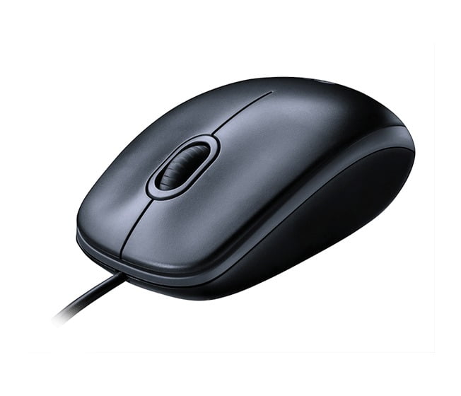 Мышь проводная Logitech M100/100R DARK/GREY (темно-серая/черная), 1000 dpi, USB, кнопки - 3