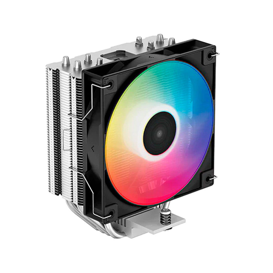 Кулер для процессора DEEPCOOL AG400 LED черный, 120 мм, алюминий/медь, 2000 об/мин, 31.6 дБ, 4 pin, 220 Вт, 150 мм